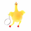 Funny Cute Squeeze Chicken Laying Egg Keychains Vent Chicken Stress Relief Tricky Toys Keyring Gadgets Gag Gifts