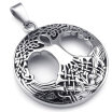 Hpolw Mens&Womens Stainless Steel Casting Silver Hollow out Celtic Tree of Life Pendants jewellery Necklace18-26 inch Chain