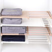 Youjialiangpin four generations of retractable 38-55cm layered partition racks wardrobe kitchen multi-purpose storage rack nail-free models 42CM wide home coffee with partitions