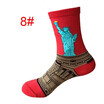 1 Pair Men&39s Personality Cartoon Cotton Mona Lisa Painting Middle Tube Socks