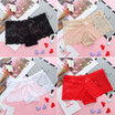 Women Grils Sexy Panties Underwear Lace Floral Briefs Thongs Sheer Transparent Panties Seamless Breathable G-string