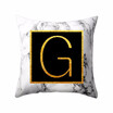 Modern Pillowcases 4545 Gold Alphabet Word Letter White Marble Pattern Pillow Case Super Soft Throw Sofa Bed Cushion Cover Protec