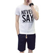Damaizhang Brand Designer Men Summer Short Sleeve Shirt With Short Pants Letter Printed Fashion T-shirt Cotton Casual Tee