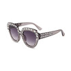SHAUNA Luxury Heart-shaped Crystal Women Sunglasses Brand Designer Oversize Sun Glasses UV400