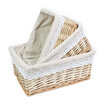 MEIEM Handmade Woven Wicker Storage basket with LinerStorage containersHome Storage Bins for Toys laundry clothing Sundries Neat