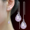 High Quality Water Drop Earrings Vintage Fashion Jewelry Womens Accessories White Gold Plated Mothers Day Gift