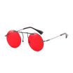 SHAUNA Ultralight Punk Style Women Rimless Sunglasses Vintage Men Round Red Tinted Lens Glasses UV400