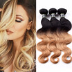 Amazing Star Ombre Virgin Hair Brazilian Body Wave 3 Bundles Human Hair Weave T1B27 Ombre Hair 2 Tone Body Wave Weave