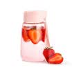 Youbot Unibott Glass Cup Portable Cute Flower Cup Juice Cup Anti-scalding Hand Cup Female Student Korean Creative Trend Dole Pink 380ml