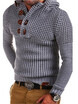Mens Knitted Coat Sweater with Button