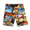 Mans Fashion Sports Running Surfing Quick Dry Pattern Printed Beach Shorts