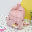 New Style Corduroy Retro Backpack for College Girl Leisure Students Winter Travel Backpack