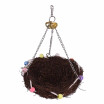 Bird Stand Net Natural Bird Nest Color Parrot Hanging Swing Chew Toy Bird Cage Accessories for Parakeet Budgie Macaw Cockatoo Bird