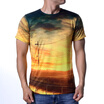 Trend Casual Short Sleeves Pullovers Printed Round Neck Men&39s T-shirts