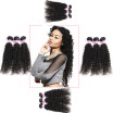 Glary Malaysian Virgin Human Hair 100 Unprocessed Human Hair Kinky Curly Wholesale 3 Bundles Hair Weaves Natural Black Color