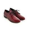 women oxford shoes lace up round toe causal block heel patent leather dress shoes