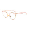 SHAUNA Oversize Women Cat Eye Glasses Frame Unique Ladies Clear Lens UV400