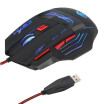 HXSJ H100 Gaming Mouse USB Wired Optical Game Mouse 5500 DPI Adjustable 7 Buttons 7 Colors LED Backlight