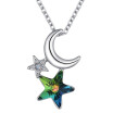 Top Quality Crystals From Swa Elements Star Charm Necklace Chain Fashion Jewellery Nickel Free Pendant Party Accessories 26282