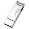 Lanke core V9 32G glossy metal rotating business computer car USB device U disk snow silver