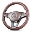 Wufu Jinniu car steering wheel cover hand-sewn leather handle set Mercedes-Benz special brown brown line