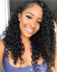 Bowin Hair Curly Lace Front Wigs With Baby Hair Pre plucked Brazilian Virgin Human Hair Lace Wigs for women