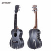 ammoon 24" Wooden Acoustic Soprano Ukulele Ukelele Uke18 Frets 4 Strings Okoume Neck Rosewood Fretboard String Instrument Musical