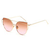 SHAUNA Stylish Flat Women Panel Mirror Lens Cat Eye Sunglasses Classic Brand Designer Men Twin-Beams Tint Sunglasses UV400