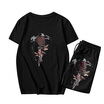 Damaizhang Brand Designer Men T-shirt with Shorts Summer Printed Cotton Slim Fit Man t-shirt Set Mens Clothing