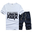 Damaizhang Brand Designer Men T-shirt Suit With Short Pants Summer Linkin Park Printed Casual Short Sleeve Man T Shirt