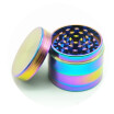 Rainbow 4 Layers Metal Tobacco Crusher Hand Muller Smoke Herbal Herb Grinder