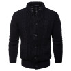 AOWOFS mens solid color knit cardigan sweater coat spot foreign trade YM020