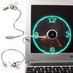 Mano Mini USB Ventilador gadgets portátiles Flexible cuello de cisne Reloj LED Cool Para PC portátil Notebook pantalla de tiempo real durable Ajustable
