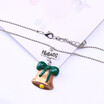 Childrens Christmas Gift Box Bell Resin Necklace Good Friends BFF Pendant Necklace