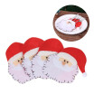 4pcsset Santa Claus Christmas Cutlery Holders Fork Knife Spoon Bags Pockets Set Christmas Decor Ornaments