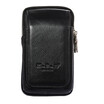 Men Vertical Leather Cell Phone Belt Bag Waist Fanny Pack Holder Wallet Purse with Belt Loop Travel Hip Bum Pouch Carrying Case