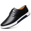 JUQI Business Men Oxford Genuine Leather Shoes