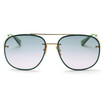 SHAUNA Oversize Pearl Effect Rim Women Round Rimless Sunglasses Double Bridges Fashion Men Gradient Lens Shades UV400