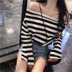 Womens Lovely Off Shoulder T-shirt Loosen Boat Neck Top T-shirt Fashion Flare Sleeve Pullover Blouse 3Colors