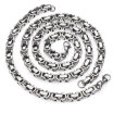 Hpolw Jewelry Mens Byzantine Chain Bracelet&Necklace Setsstainless Steel