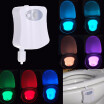 816 Colors LED Toilet Nightlight Motion Activated Light Sensitive Dusk To Dawn Battery-operated Lamp Bathroom Light