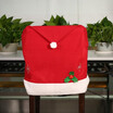 Festnight Cute Santa Claus Red Hat Christmas Chair Back Cover Xmas Kitchen Dining Chair Covers Christmas Decoration Supply