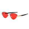 SHAUNA Pen Sharp Legs Women Rimless Cat Eye Sunglasses Venetian Pearl Nose Pads Fashion Men Clear Red Lens Shades UV400