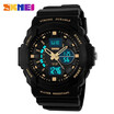 SKMEI Brand For Men Sports Vintage Watch LED Jelly Military Uniform Mens Watches Wrist Watch 50m Waterproof Student Watch