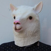 Animal Alpaca Mask Latex Glue Mask Performance Props Halloween Animal Alpaca