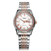 According to the wave EBOHR watch the city classic series exquisite generous white leather belt mechanical women table 36050147