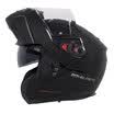 MT HELMETS 972 motorcycle helmet double lens open face helmet winter men&women warm full face helmet electric car helmet frosted black XL code