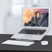 Be beautiful BUBM notebook stand folding portable aluminum computer radiator office heightening cervical vertebra apple desktop bracket DNZJ-04 silver