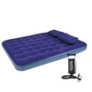 Jilong flocking inflatable bed double add air cushion bed set outdoor moisture tents pad camping mat with 2 pillow 1 hand pump 203 152 22 JL021470N