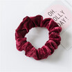 New Fashion Luxury Soft Feel Velvet Hair Scrunchie Ponytail Donut Grip Loop Holder Stretchy Hair band for women